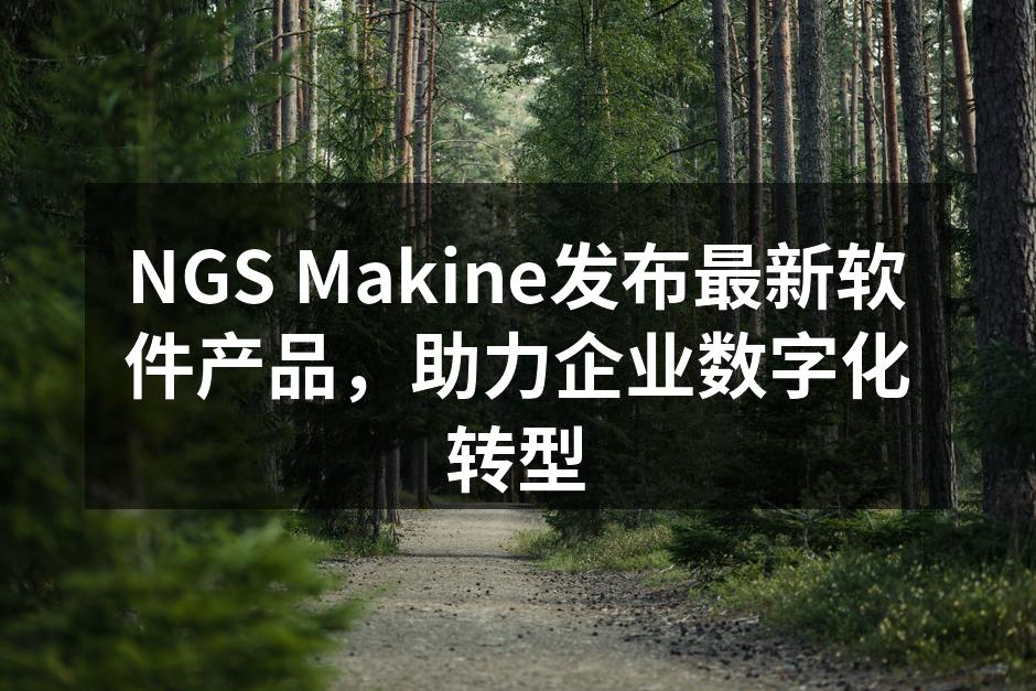 NGS Makine发布最新软件产品,助力企业数字化转型