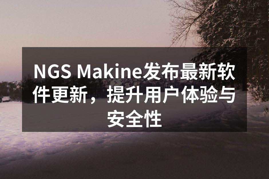 NGS Makine发布最新软件更新,提升用户体验与安全性