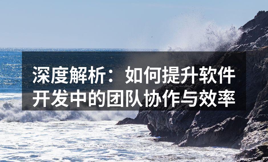 深度解析:如何提升软件开发中的团队协作与效率